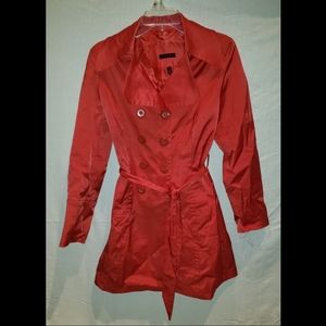 Red Last Kiss Trench Coat size M Medium